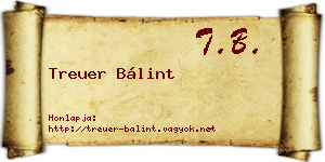 Treuer Bálint névjegykártya